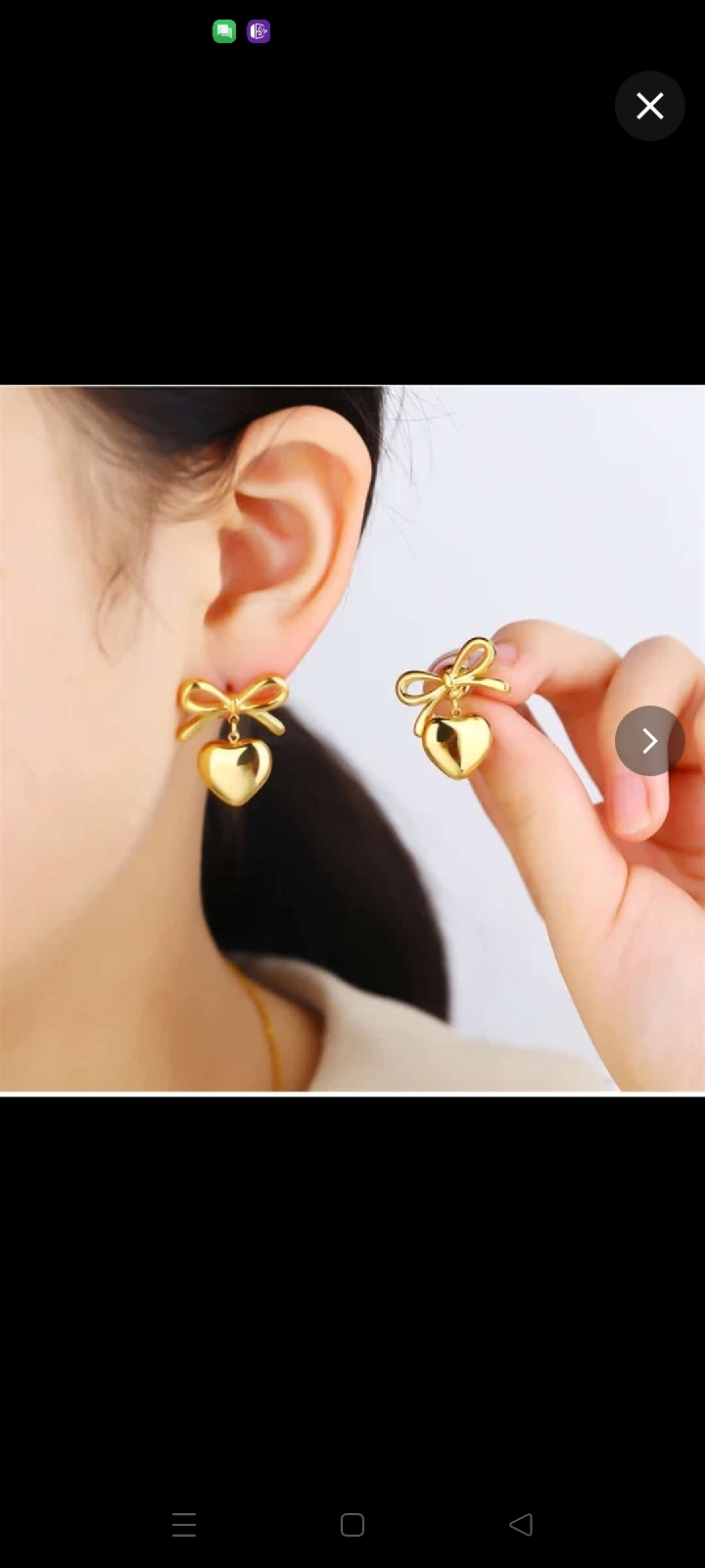 Ribbon Heart Earrings