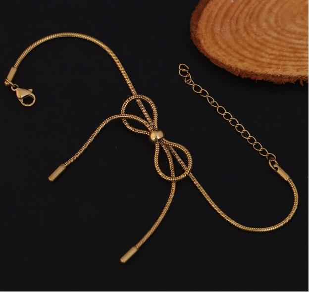 Bow Slider Chain Bracelet