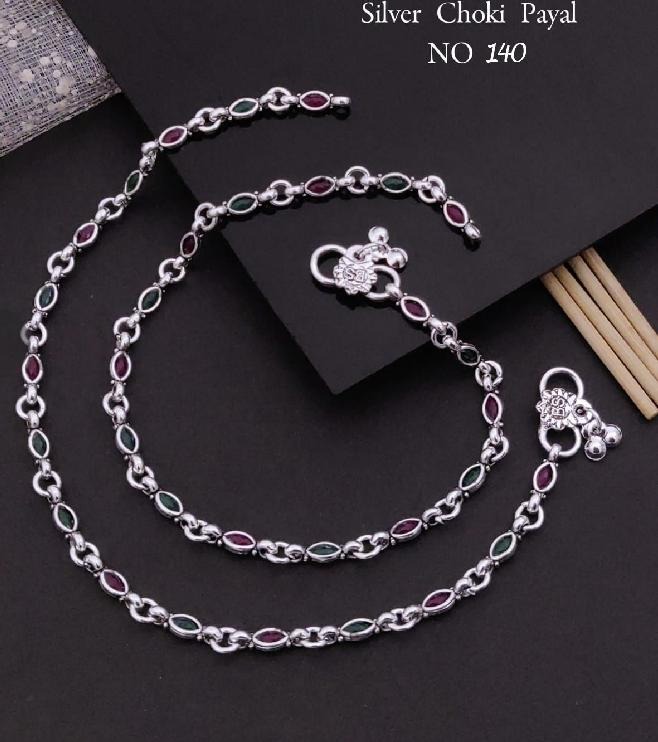 Silver Choki Multi-Stone Payal