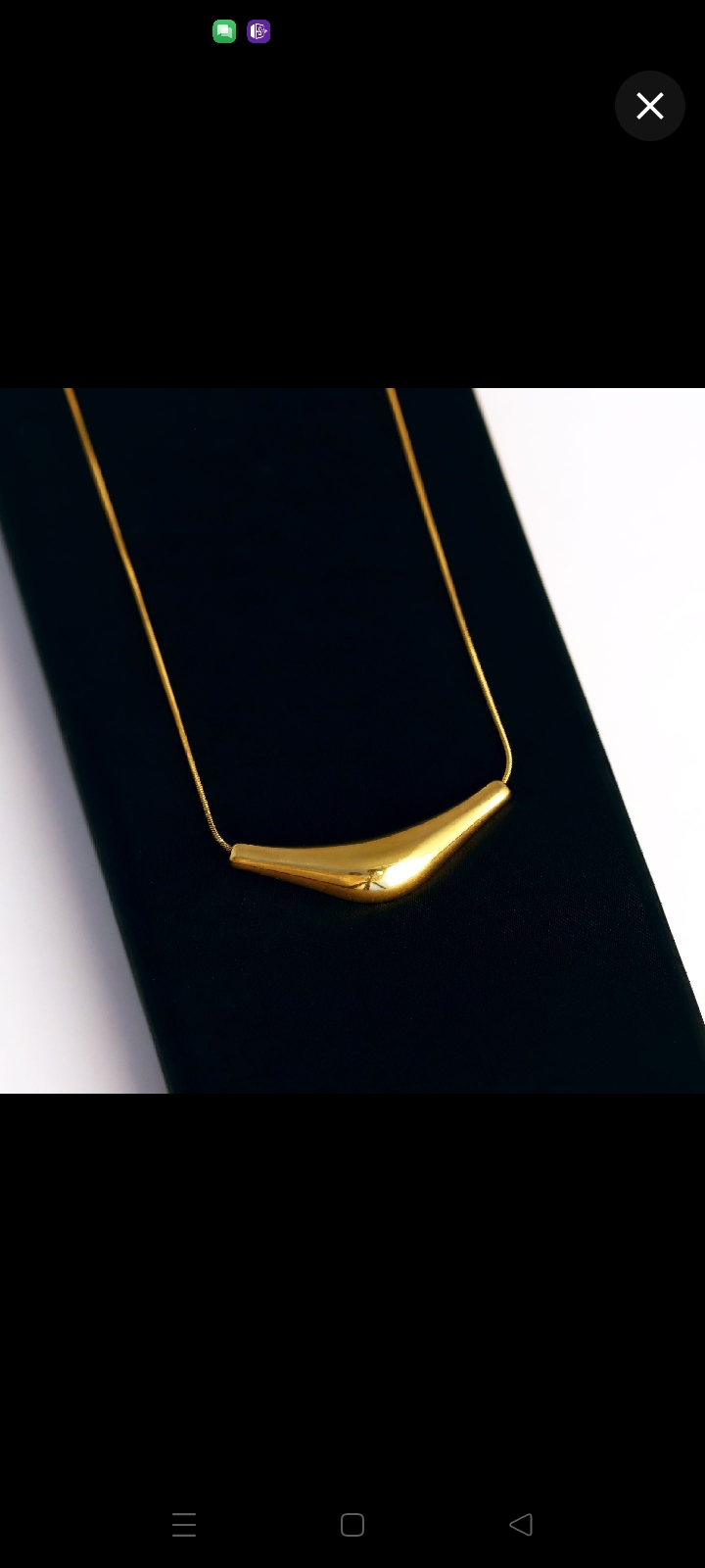 Curve Bar Chain Pendant