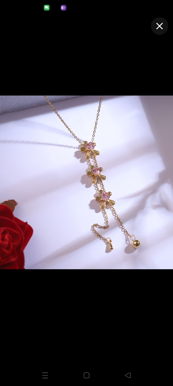 Pétale Drop Chain Pendant