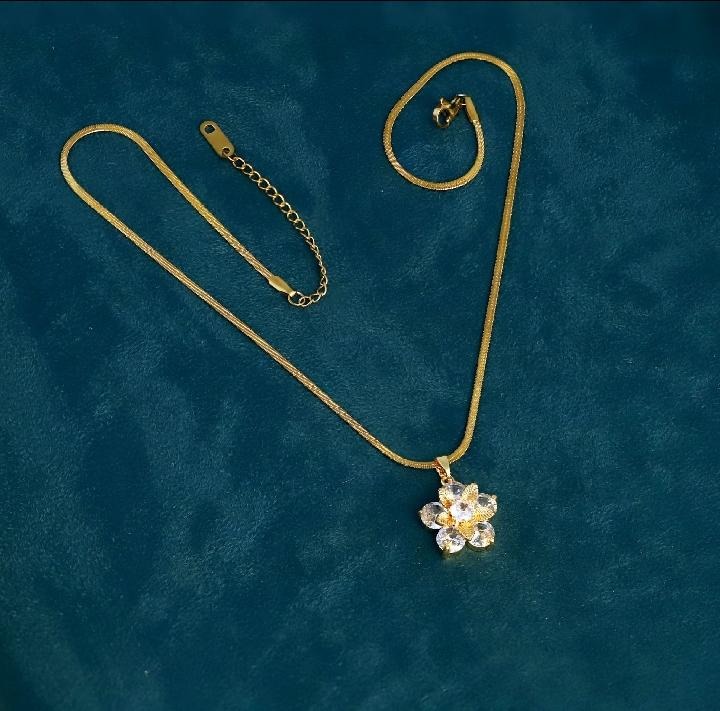 Crystal Bloom Chain Pendant