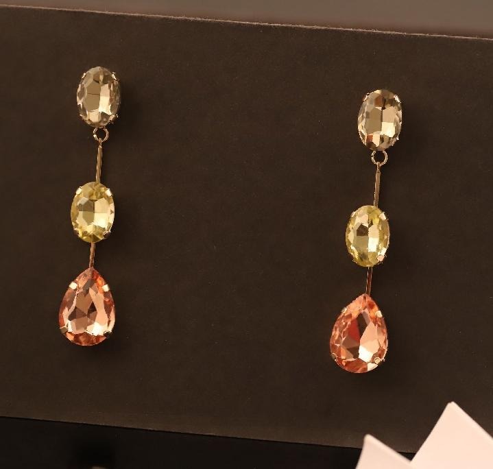 Amber & Rose Tiered Drop Earrings